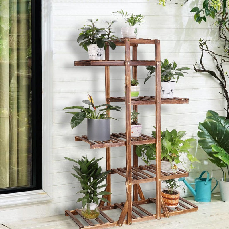 Indoor 6 Tier Wooden Plant Home Decor Stand - Nordavory