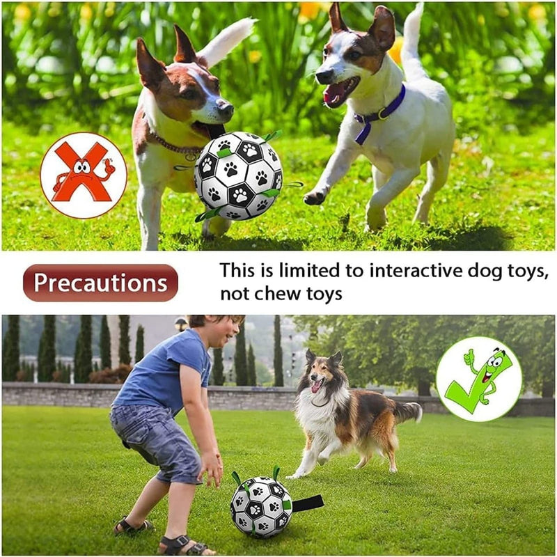 Interactive Dog Football Toy Soccer Ball Inflated Training Toy For - Nordavory