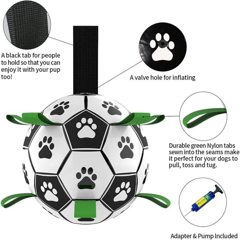 Interactive Dog Football Toy Soccer Ball Inflated Training Toy For - Nordavory