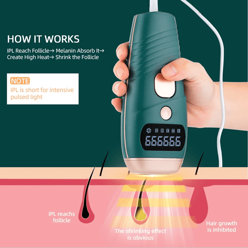 IPL Laser Epilator Painless 999999 Flashes Hair Removal Hair Remover Bath & Beauty nordavory