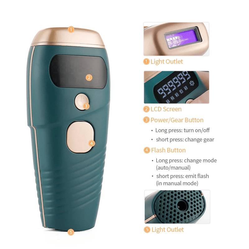 IPL Laser Epilator Painless 999999 Flashes Hair Removal Hair Remover Bath & Beauty nordavory