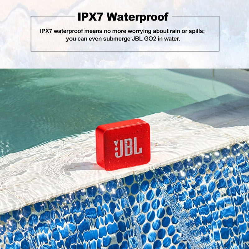 JBL GO 2 Wireless Bluetooth Speaker IPX7 Waterproof With Mic Audio & Video nordavory
