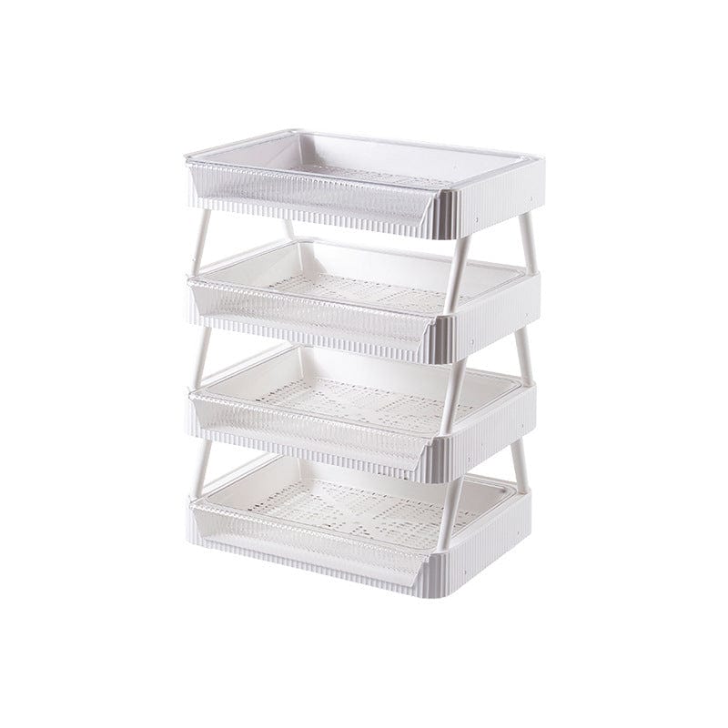 Kitchen Folding Storage Rack with Draining Basket Fruit Vegetable - Nordavory