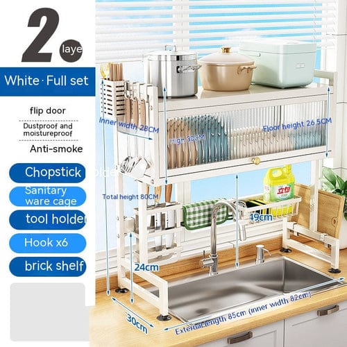 Kitchen Sink Storage Stand Surface Washed Bowl And Chopstick Rack - Nordavory