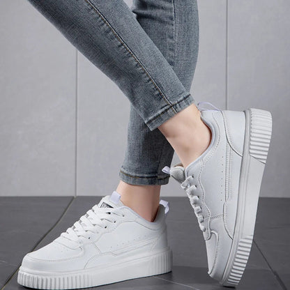 Lace Up Contrast Platform Sneakers-Nordavory