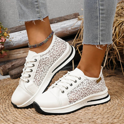 Lace-Up Platform Sneakers-Nordavory