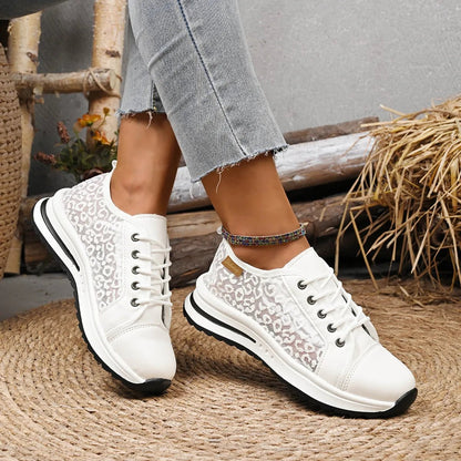 Lace-Up Platform Sneakers-Nordavory