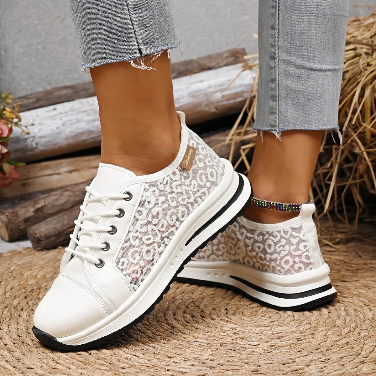 Lace-Up Platform Sneakers-Nordavory