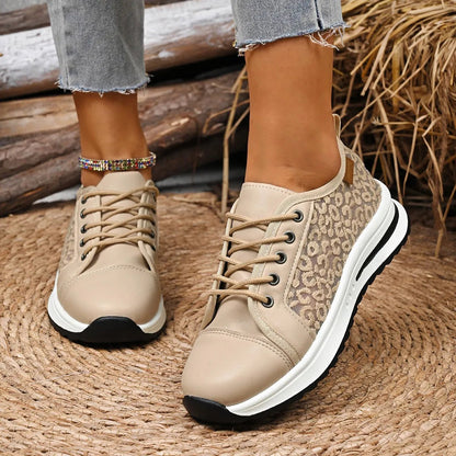 Lace-Up Platform Sneakers-Nordavory