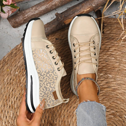 Lace-Up Platform Sneakers-Nordavory