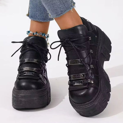 Lace Up Platform Sneakers: Elevate Your Style-Nordavory
