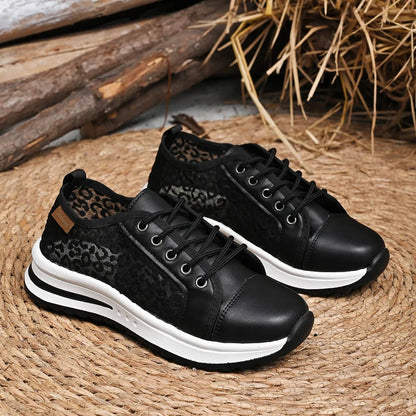 Lace-Up Platform Sneakers-Nordavory