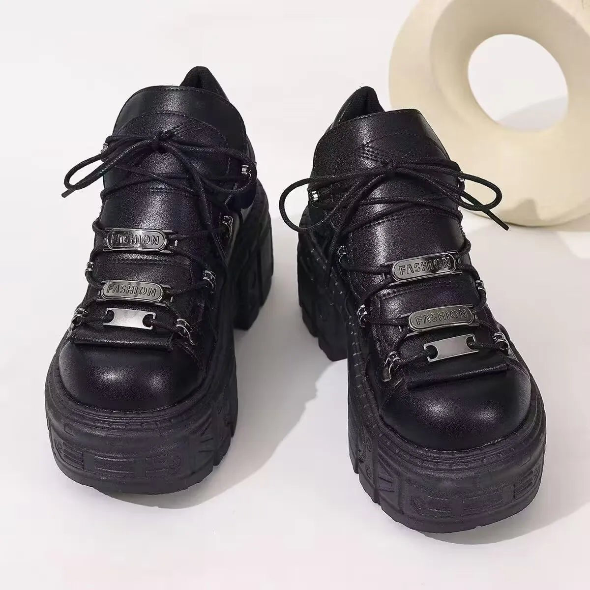 Lace Up Platform Sneakers: Elevate Your Style-Nordavory