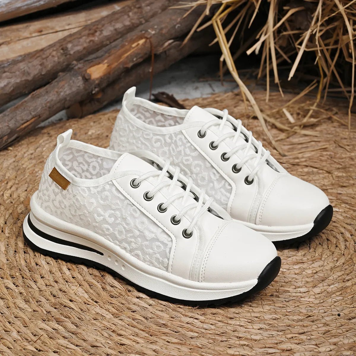Lace-Up Platform Sneakers-Nordavory
