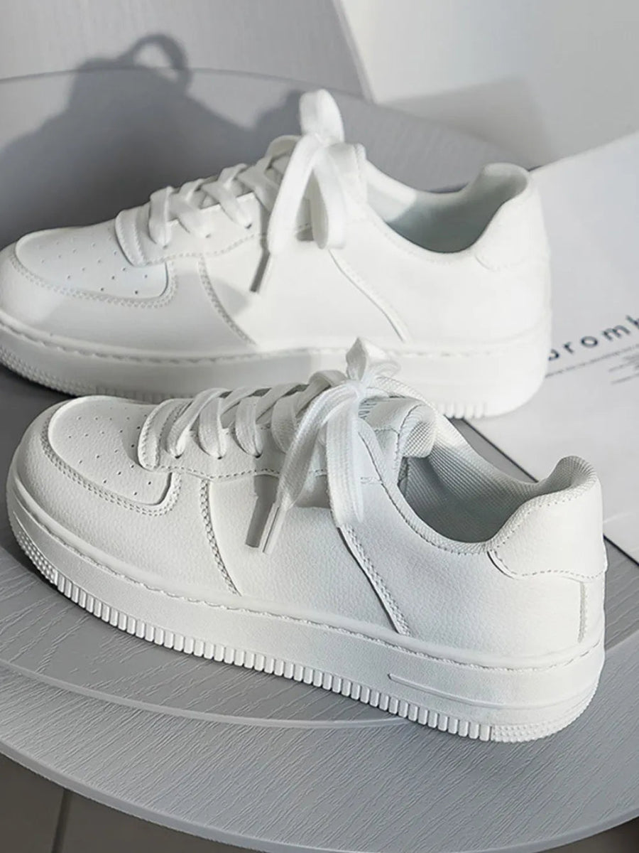 Lace Up Round Toe Platform Shoes-Nordavory