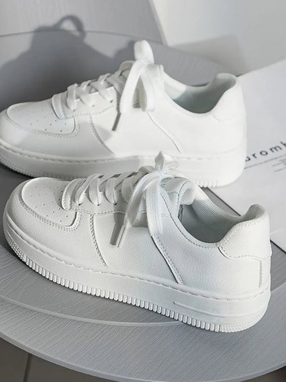 Lace Up Round Toe Platform Shoes-Nordavory