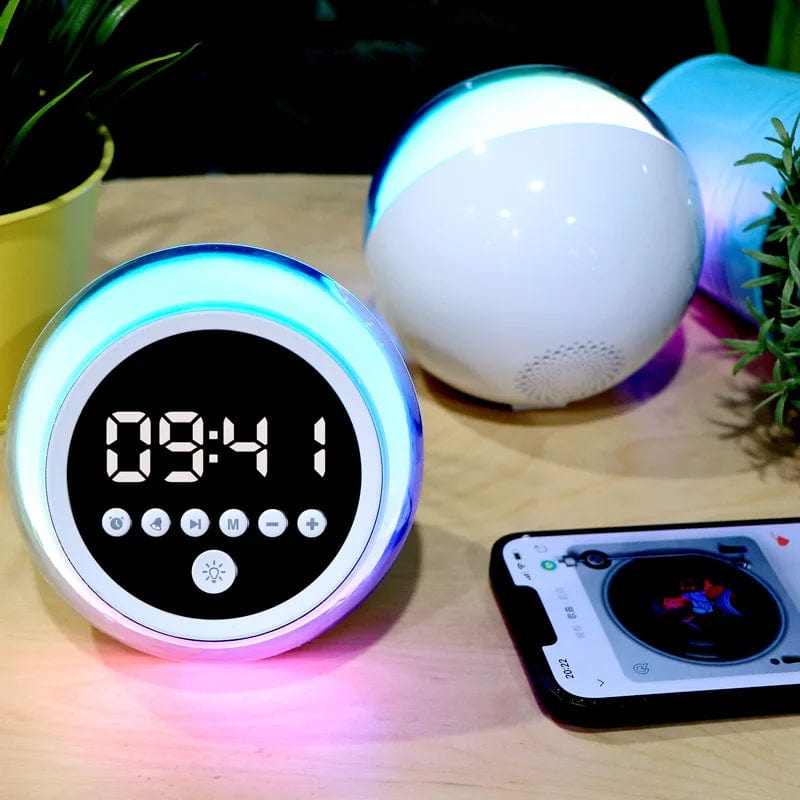 LED Ambient Bluetooth Speaker ABS Multifunctional Three Speed Bright - Nordavory