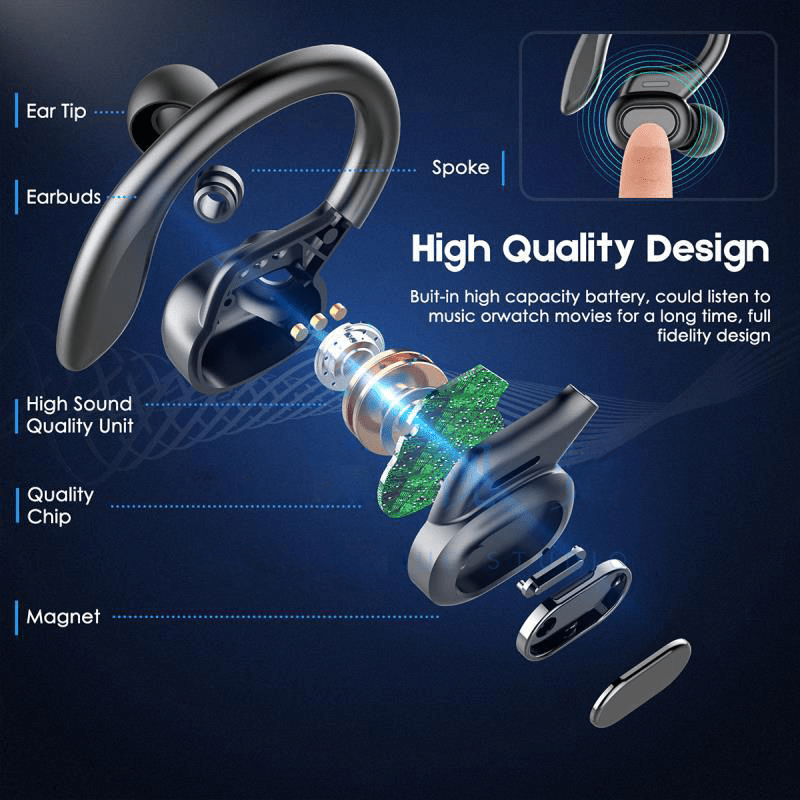 LED Display TWS Sport Bluetooth V5.0 Headset For Iphone Huawei Tech Accessories nordavory