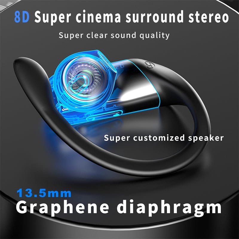 Led Display Wireless Headphones TWS Stereo Earbuds Tech Accessories nordavory