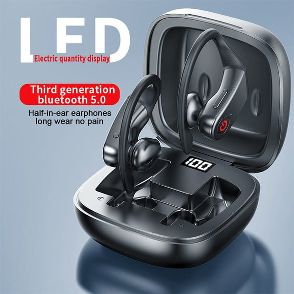 Led Display Wireless Headphones TWS Stereo Earbuds Tech Accessories nordavory