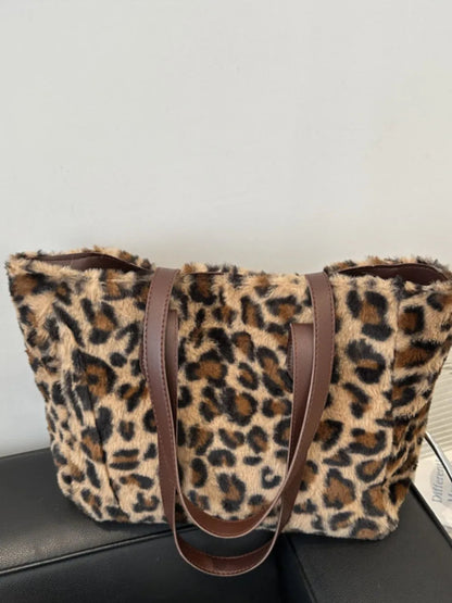Leopard Fluff Tote Bag-Nordavory
