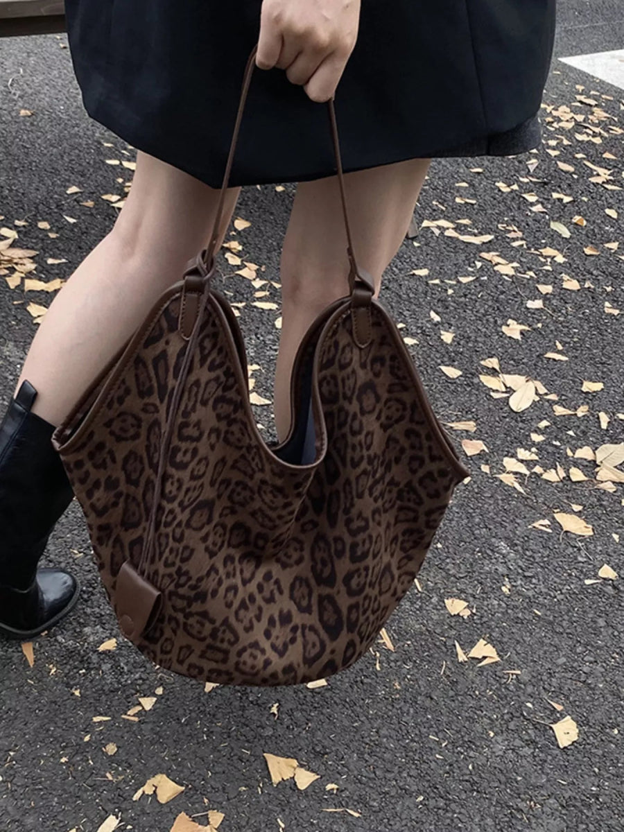 Leopard Print Large Tote Bag-Nordavory