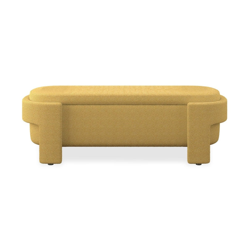 Linen Fabric Upholstered Bench with Large Storage Space for the Living - Nordavory
