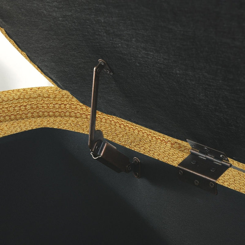 Linen Fabric Upholstered Bench with Large Storage Space for the Living - Nordavory