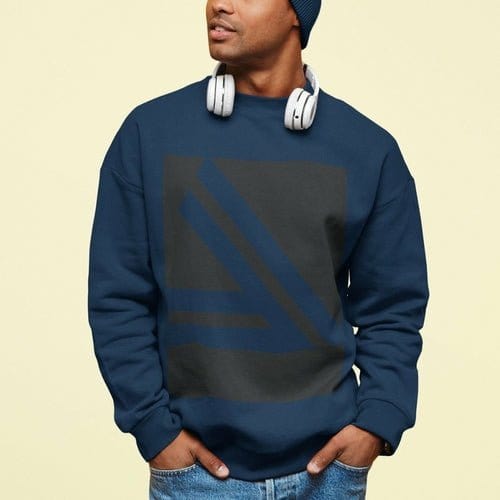 Men's Double Slanted Logo Crewneck Sweatshirt Sweaters & Hoodies nordavory