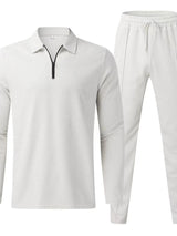 Men's Full Size Long Sleeve Top and Pants Set Plus Size - Nordavory