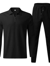 Men's Full Size Zip Up Top and Pants Set Plus Size - Nordavory