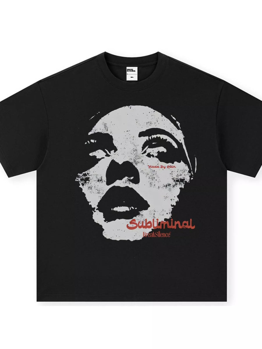 Men's Graphic Round Neck Oversized T-Shirt - Nordavory