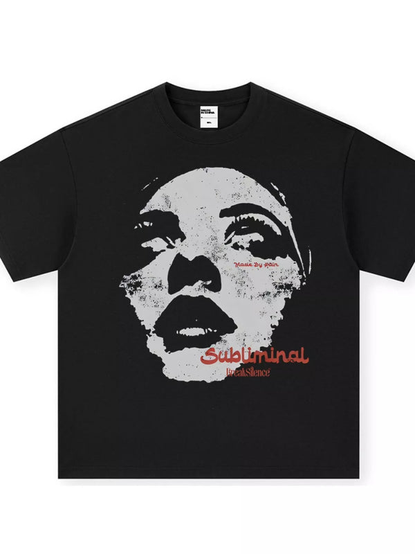 Men's Graphic Round Neck Oversized T-Shirt - Nordavory