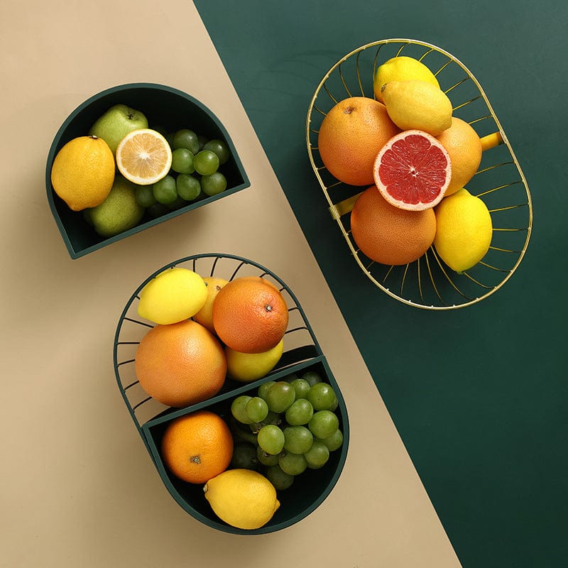 Metal Hollowed Out Fruit Vegetable Snack Tray Bowl Basket - Nordavory