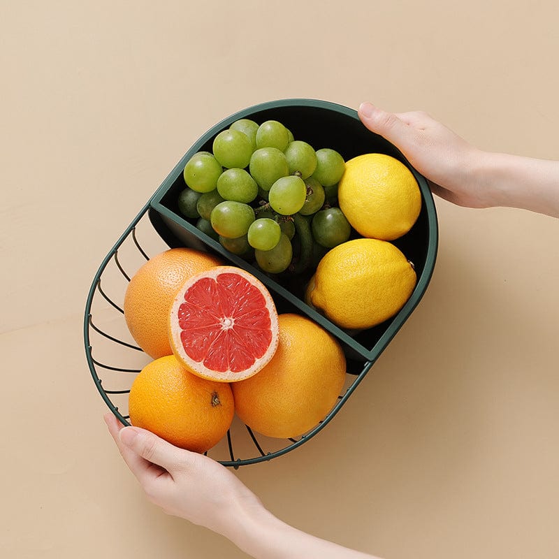 Metal Hollowed Out Fruit Vegetable Snack Tray Bowl Basket - Nordavory