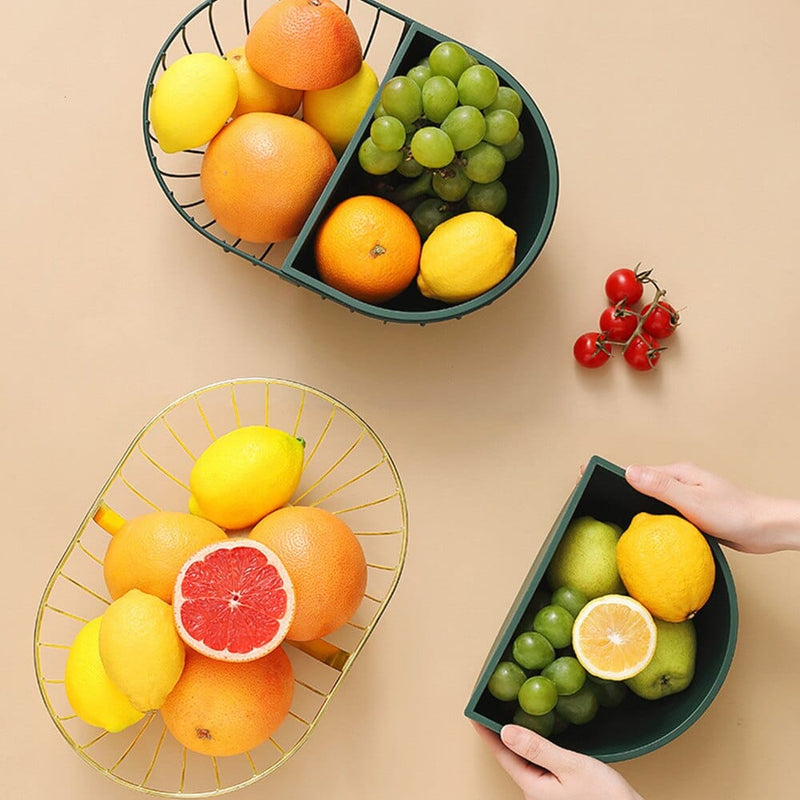 Metal Hollowed Out Fruit Vegetable Snack Tray Bowl Basket - Nordavory