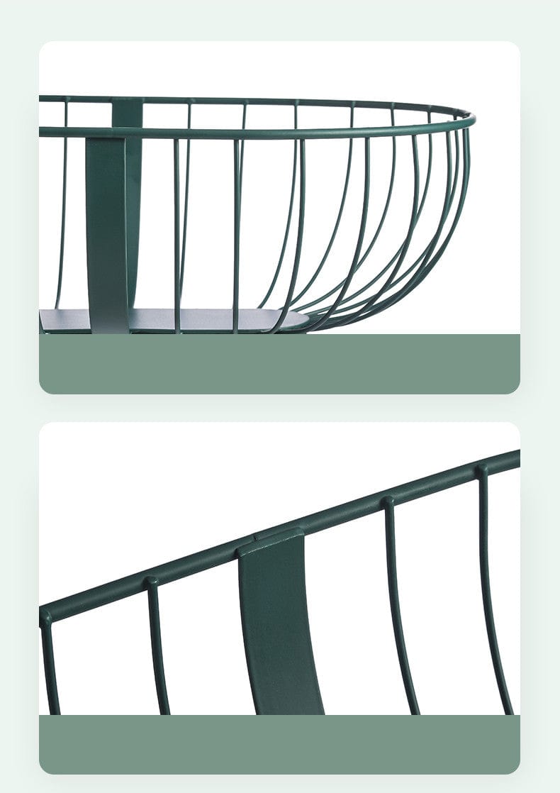 Metal Hollowed Out Fruit Vegetable Snack Tray Bowl Basket - Nordavory