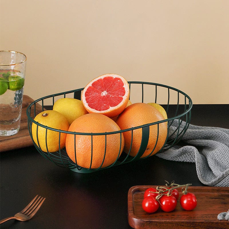 Metal Hollowed Out Fruit Vegetable Snack Tray Bowl Basket - Nordavory