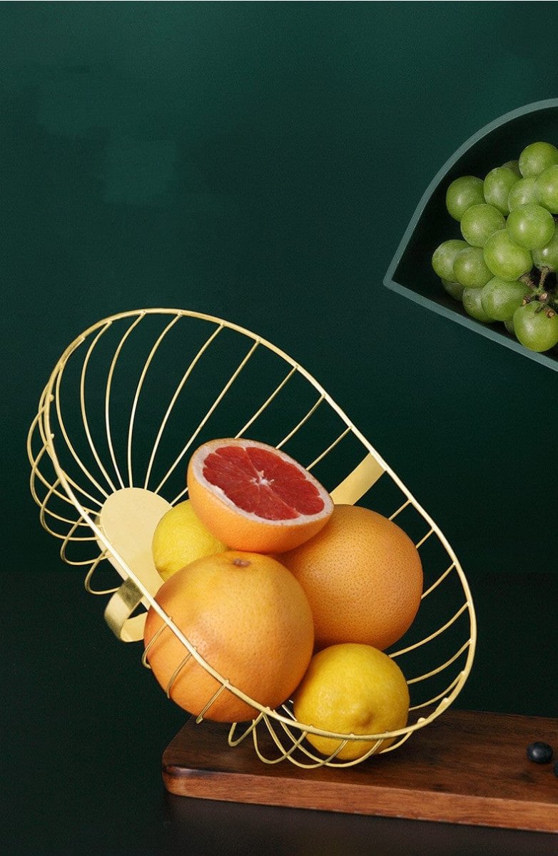 Metal Hollowed Out Fruit Vegetable Snack Tray Bowl Basket - Nordavory
