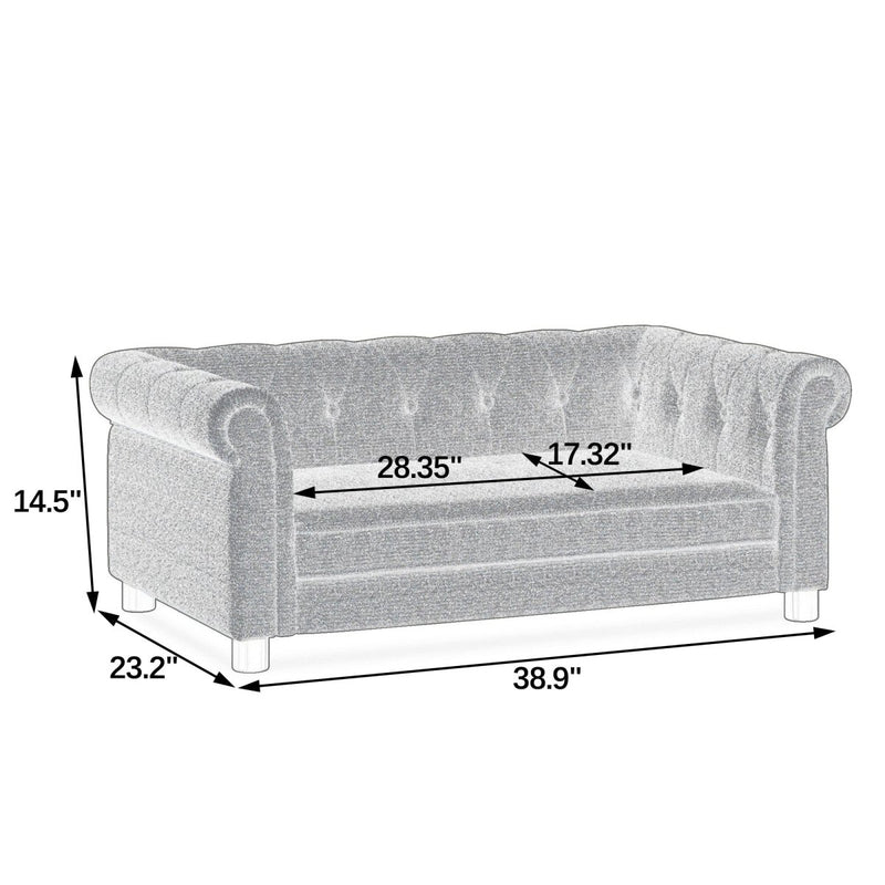 Modern Linen Fabric Elevated Pet Bed Sofa for Small and Medium Dogs - Nordavory