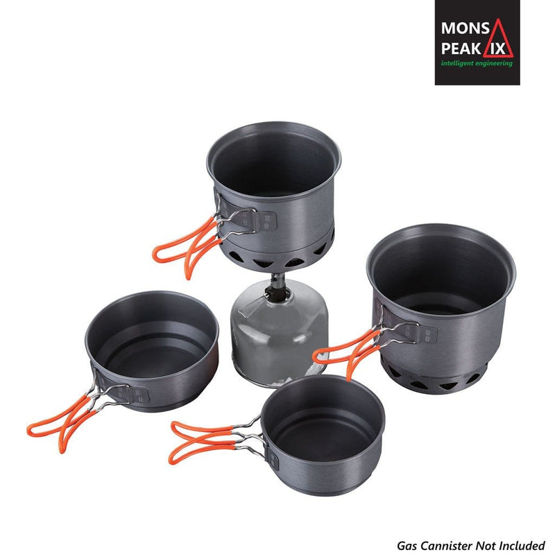 Mons Peak IX Trail 123 HE UL Cook Set with Stove Camping nordavory