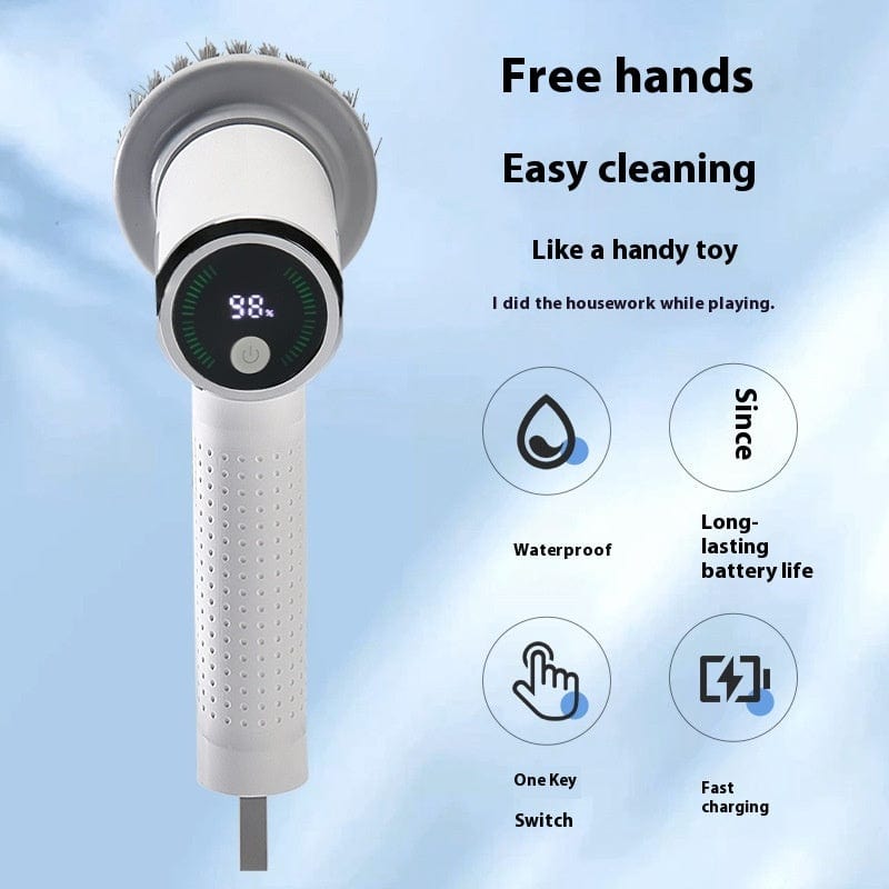 Multifunctional Smart Display Electric Cleaning Brush Wireless Kitchen - Nordavory