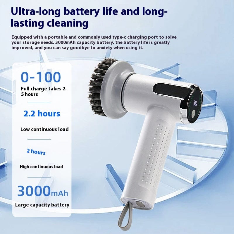Multifunctional Smart Display Electric Cleaning Brush Wireless Kitchen - Nordavory