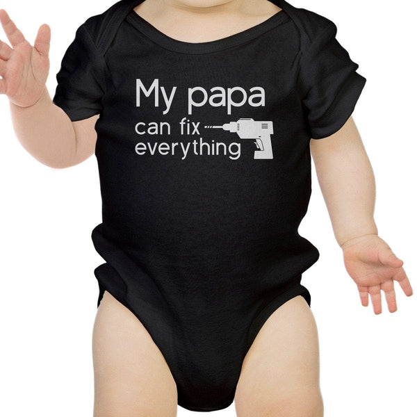 My Papa Fix Black Cute Baby Onesie Unique Fathers - Nordavory