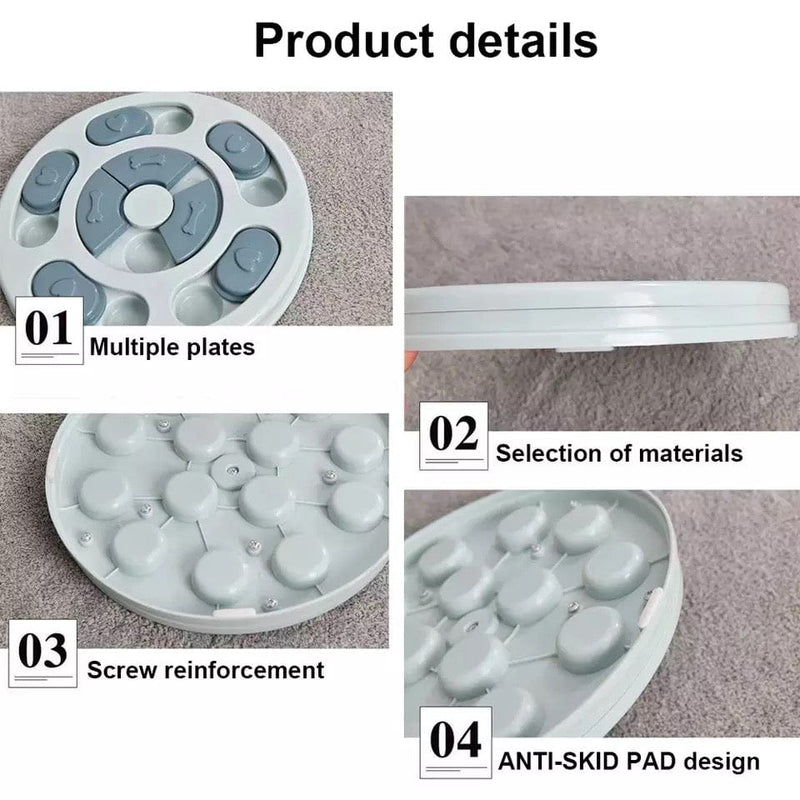 New Interactive Toy IQ Training Pets Slow Feeder Bowl Puzzle Eating - Nordavory