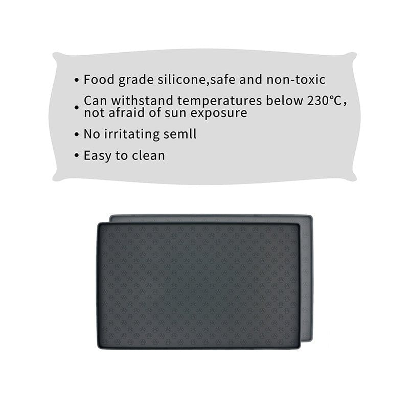 Non-Slip Waterproof Pet Food Mat Silicone Pet Food Drinking Mat Pets nordavory