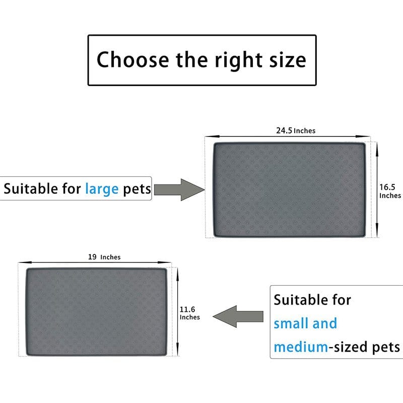 Non-Slip Waterproof Pet Food Mat Silicone Pet Food Drinking Mat Pets nordavory