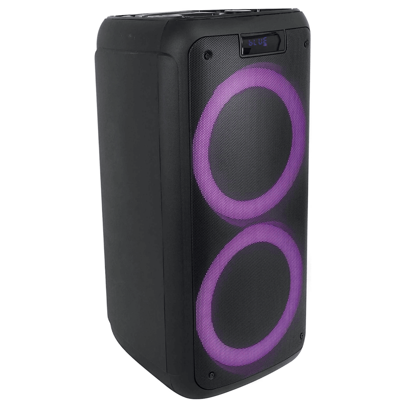 Norcent Dual 6.5" Portable Party Bluetooth Speaker with Flashing LED - Nordavory