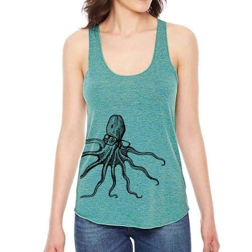 Octopus spectacles racerback tank top T-shirts nordavory