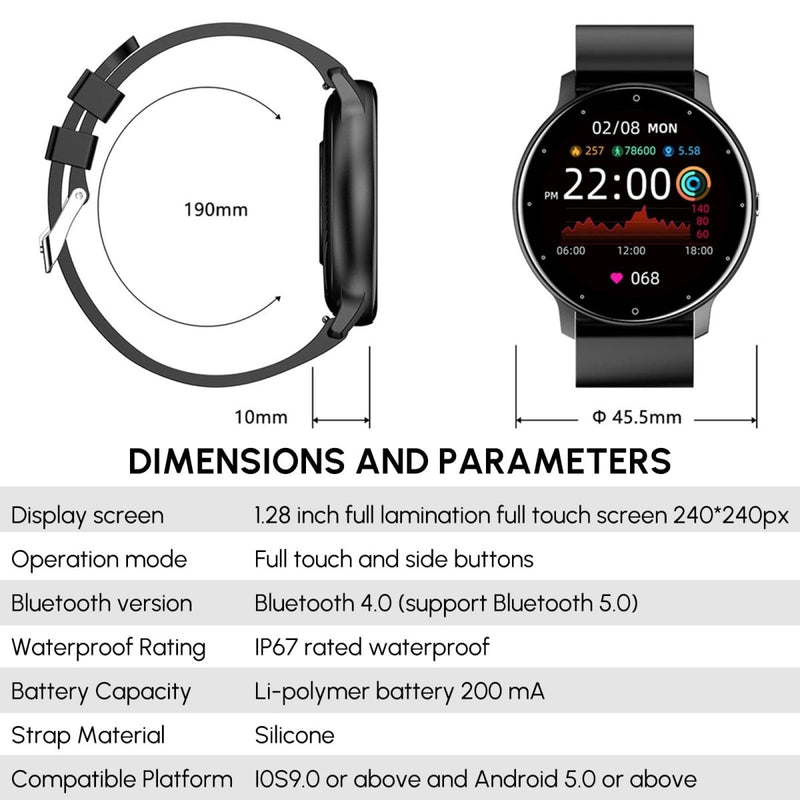 P67 Waterproof Smart Bluetooth Watch Camera Remote Control Suitable - Nordavory